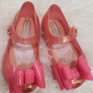 Mini Melissa toddler shoes.